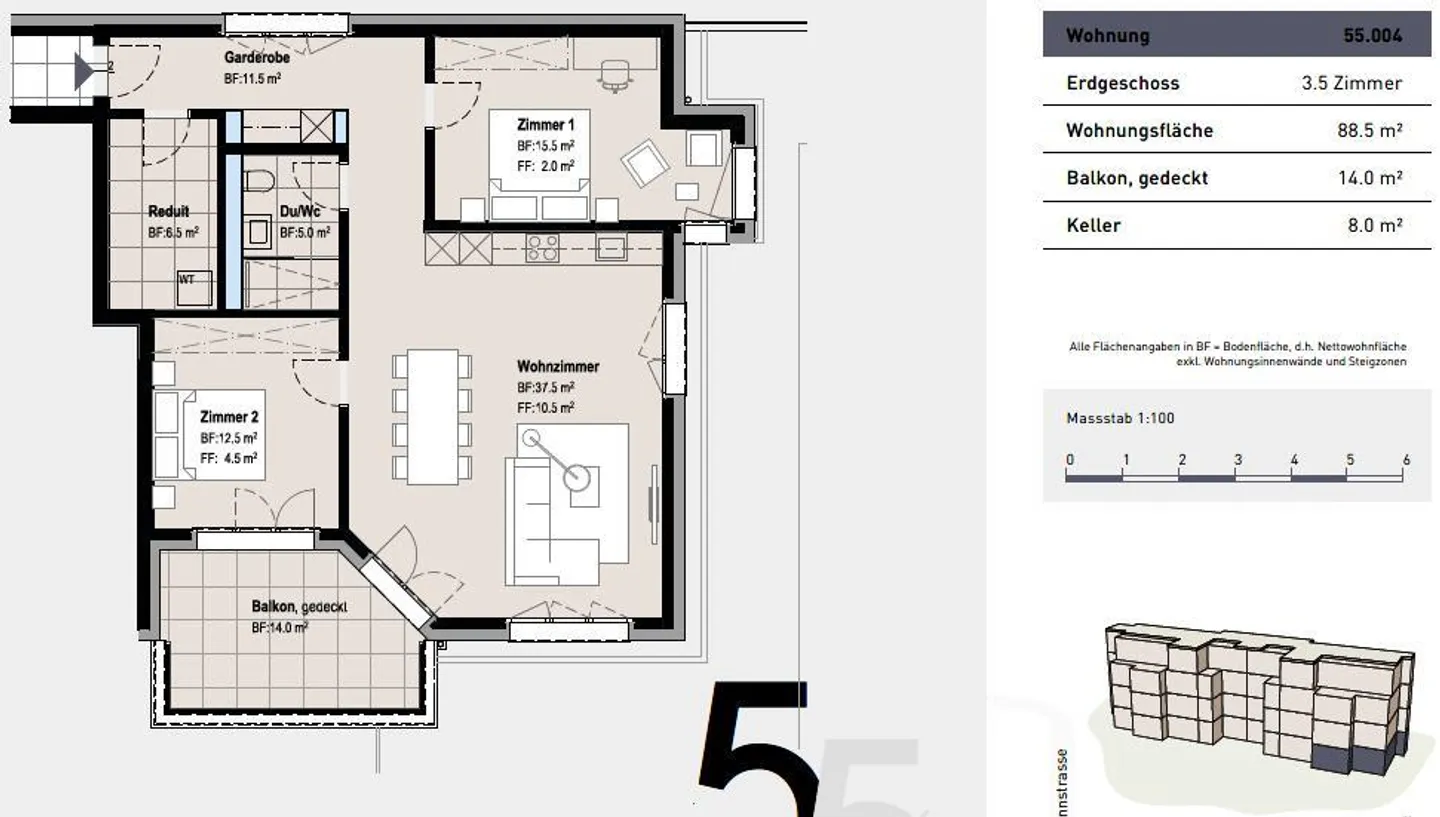 Modern living in Zurich-Seebach - bright 3.5-room apartment with balcony - Photo 9 of 9