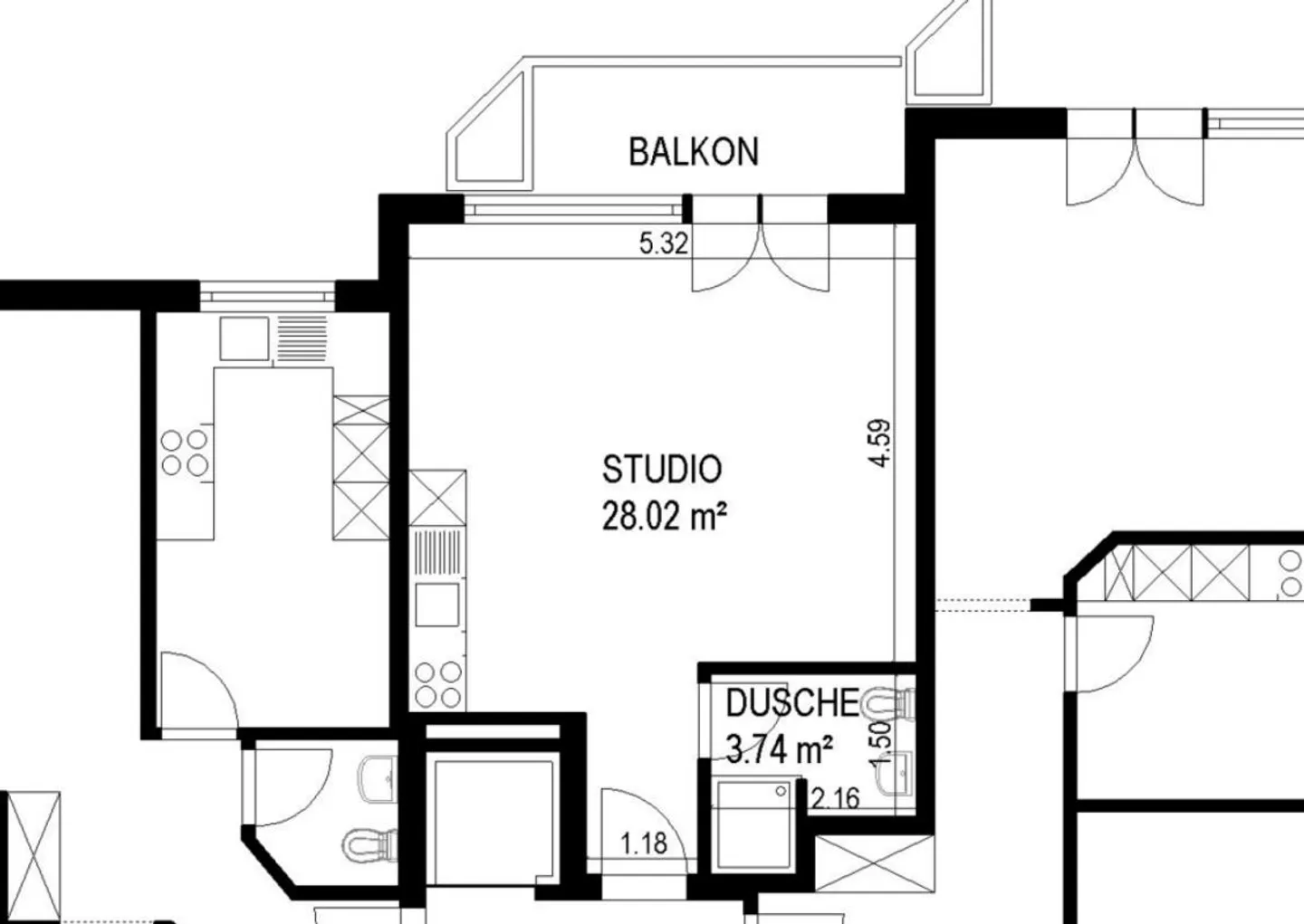 Newly renovated studio with style - Photo 3 of 3