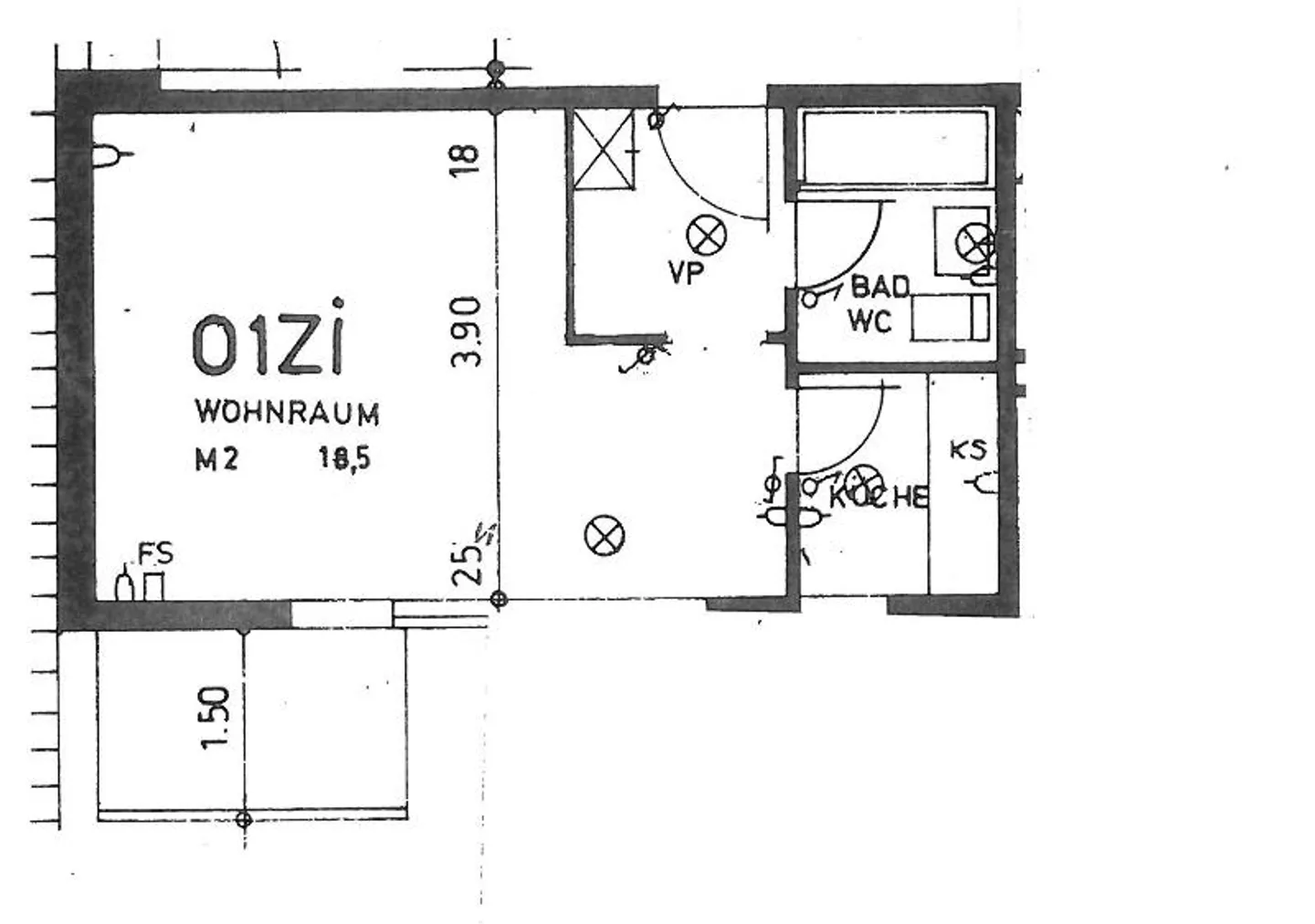 Appartamento singolo con balcone in posizione centrale - Foto 6 di 7