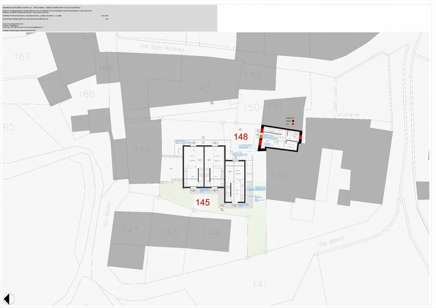 Terreno R2 con progetto e licenza approvati a Sigirino - Foto 8 di 9