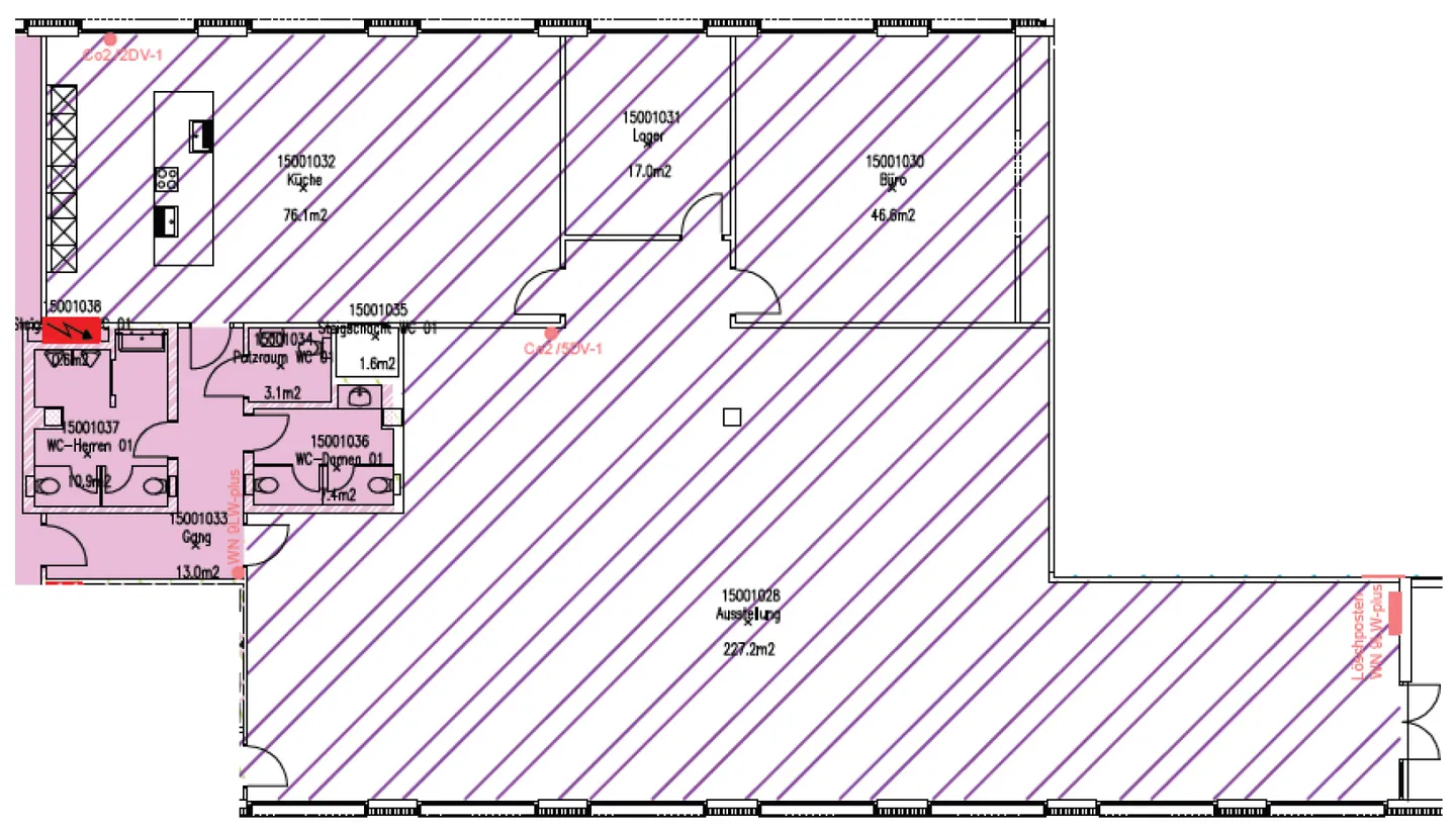 Representative office space with two small offices and modern kitchen - Photo 14 of 15