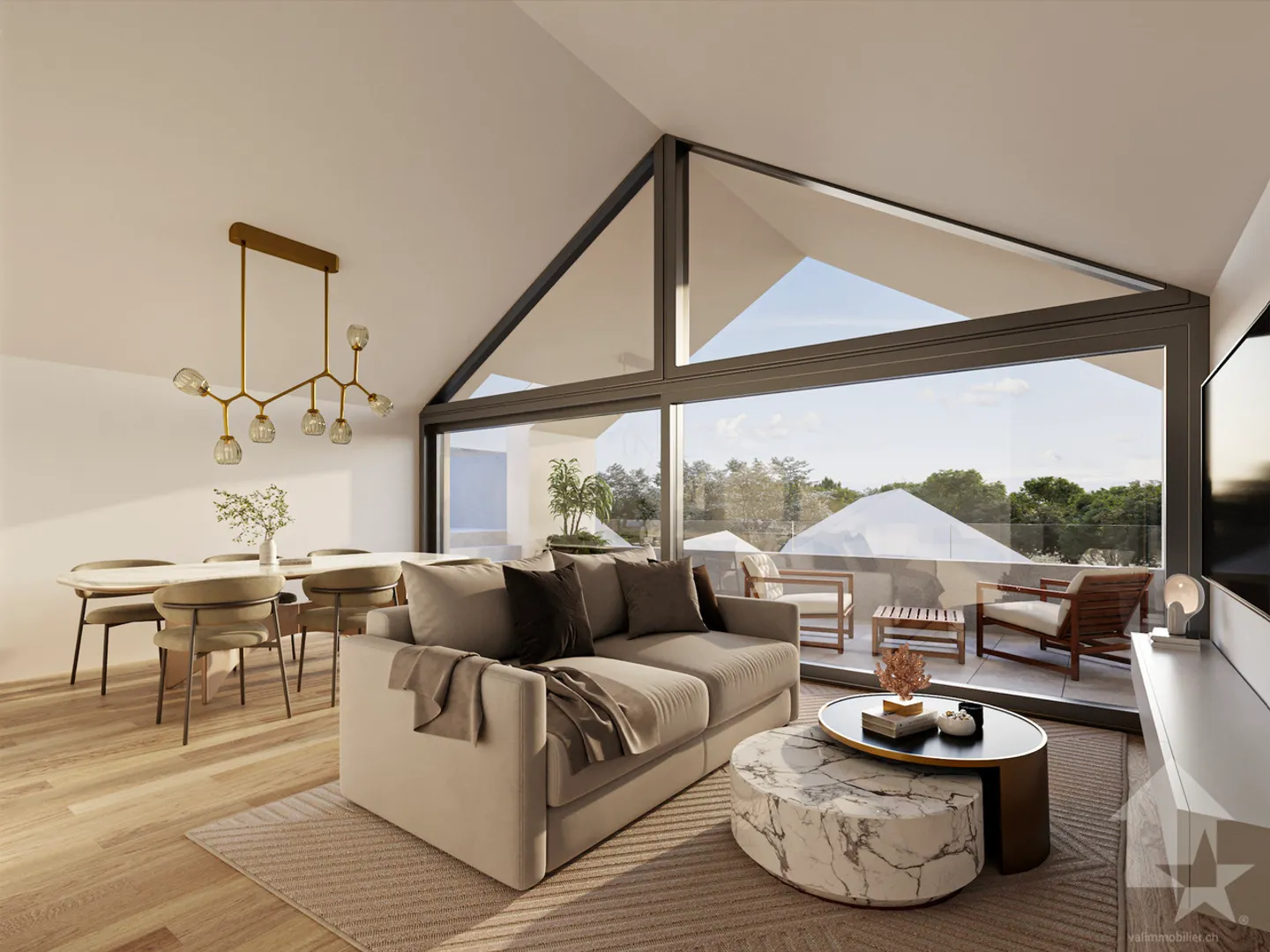 Attique moderne avec vue Alpes - Photo 10 sur 12