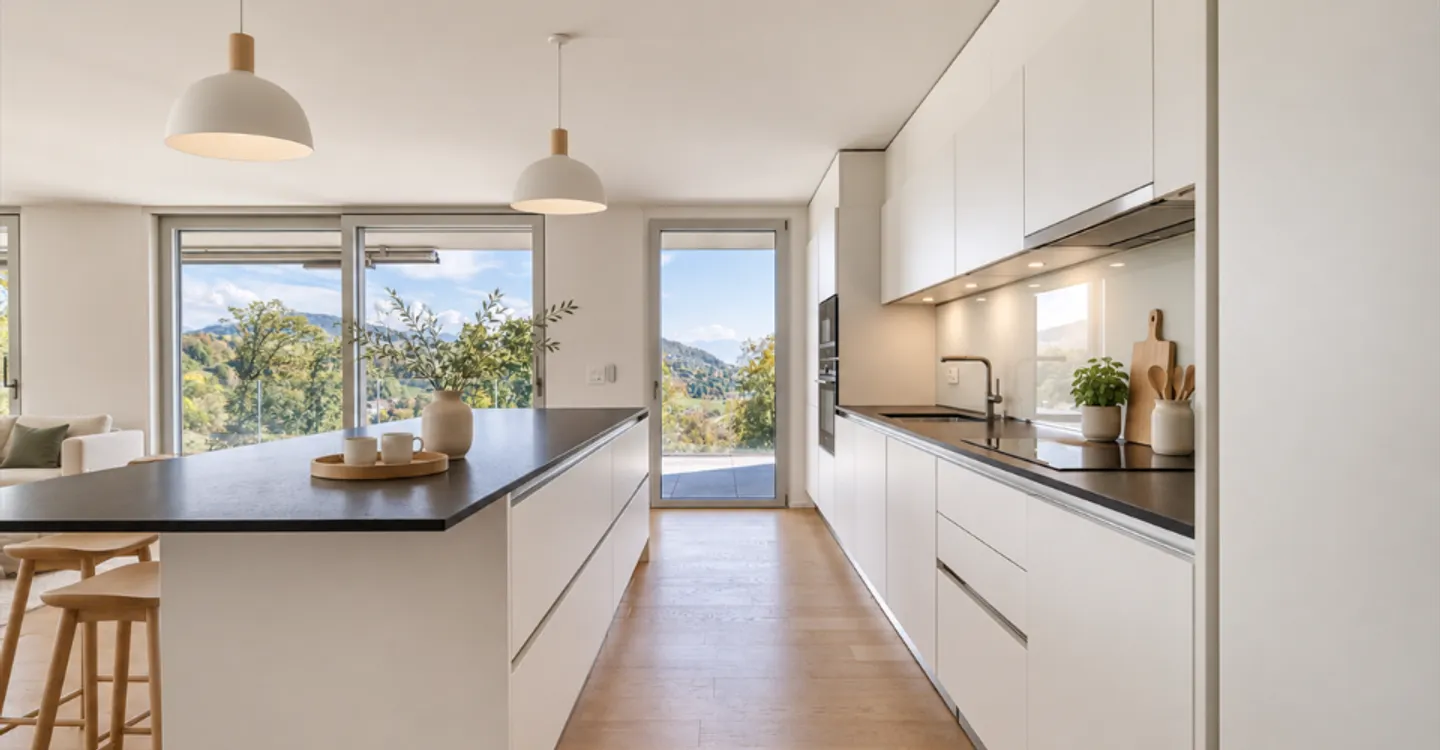 Spacious 5.5-room apartment with large terrace and lake view - Photo 6 of 10
