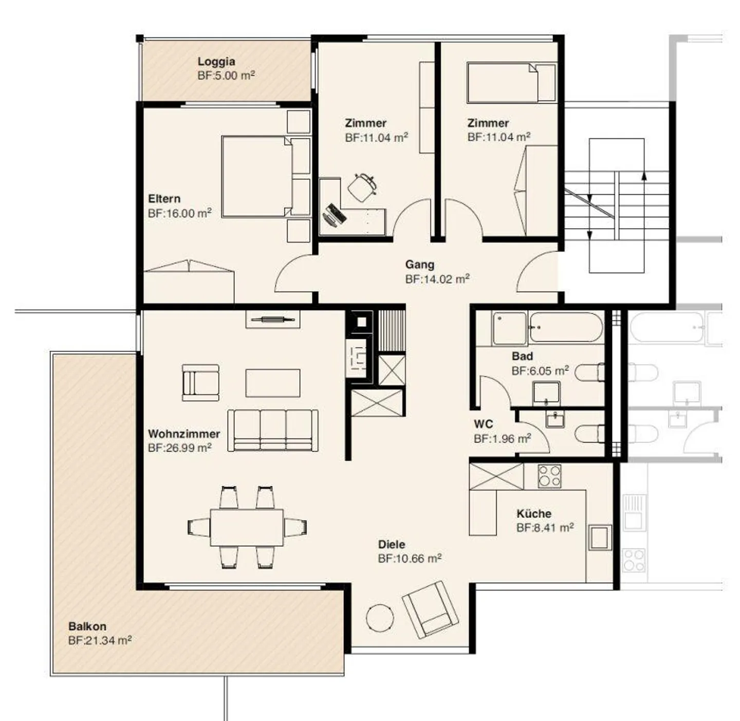 Appartement rénové avec vue - Photo 2 sur 7