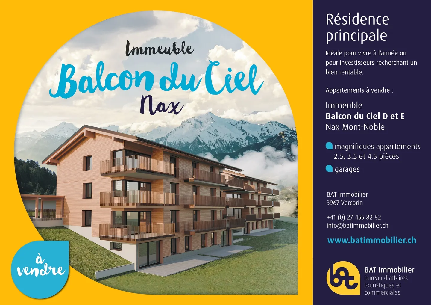 Nax - Attique 4.5 rooms - Balcony of Heaven D31 - Photo 1 of 7