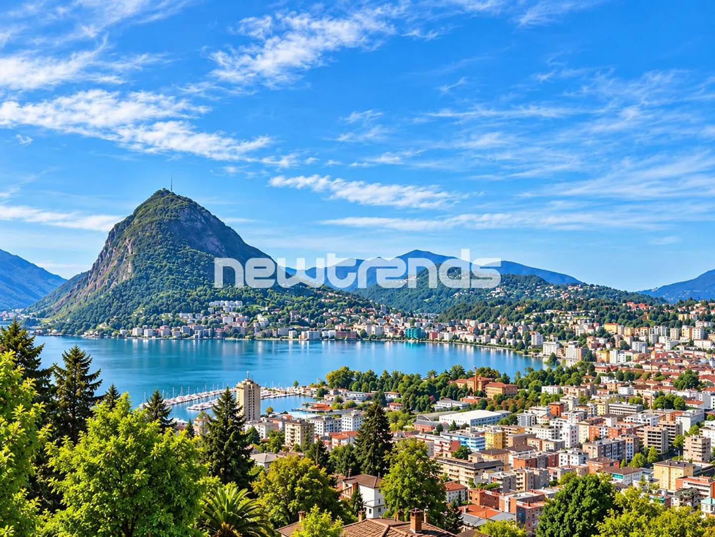 Prestigious 4.5-room apartment with terrace and lake view in Viganello. - Photo 7 of 8
