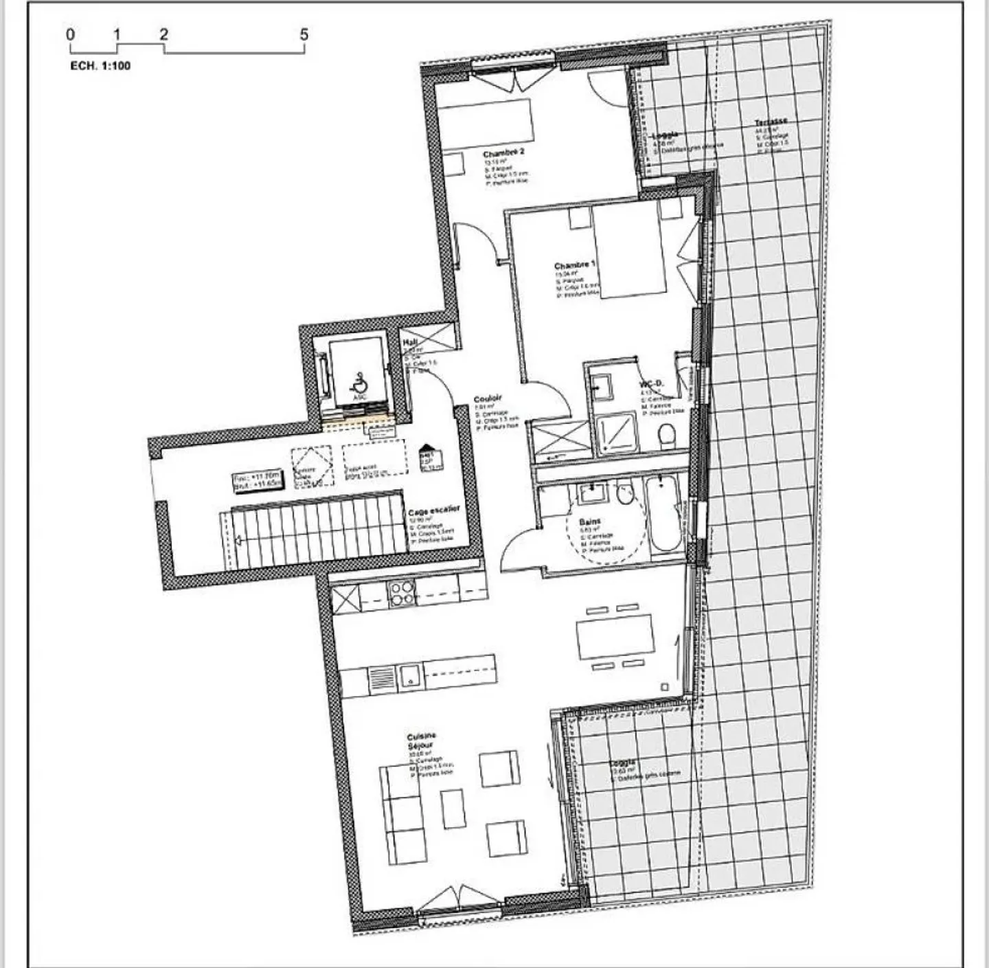 Bel appartement en attique de 3,5 pièces à Givisiez - Photo 4 sur 4