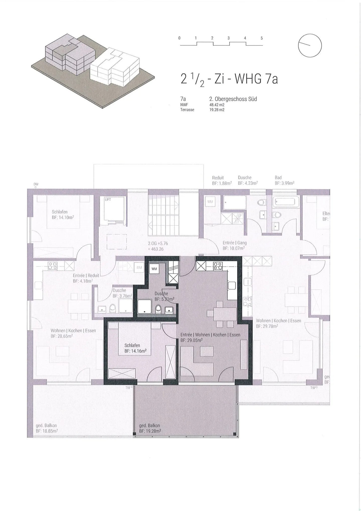 Moderne 2,5-Zimmerwohnung - Foto 6 von 6
