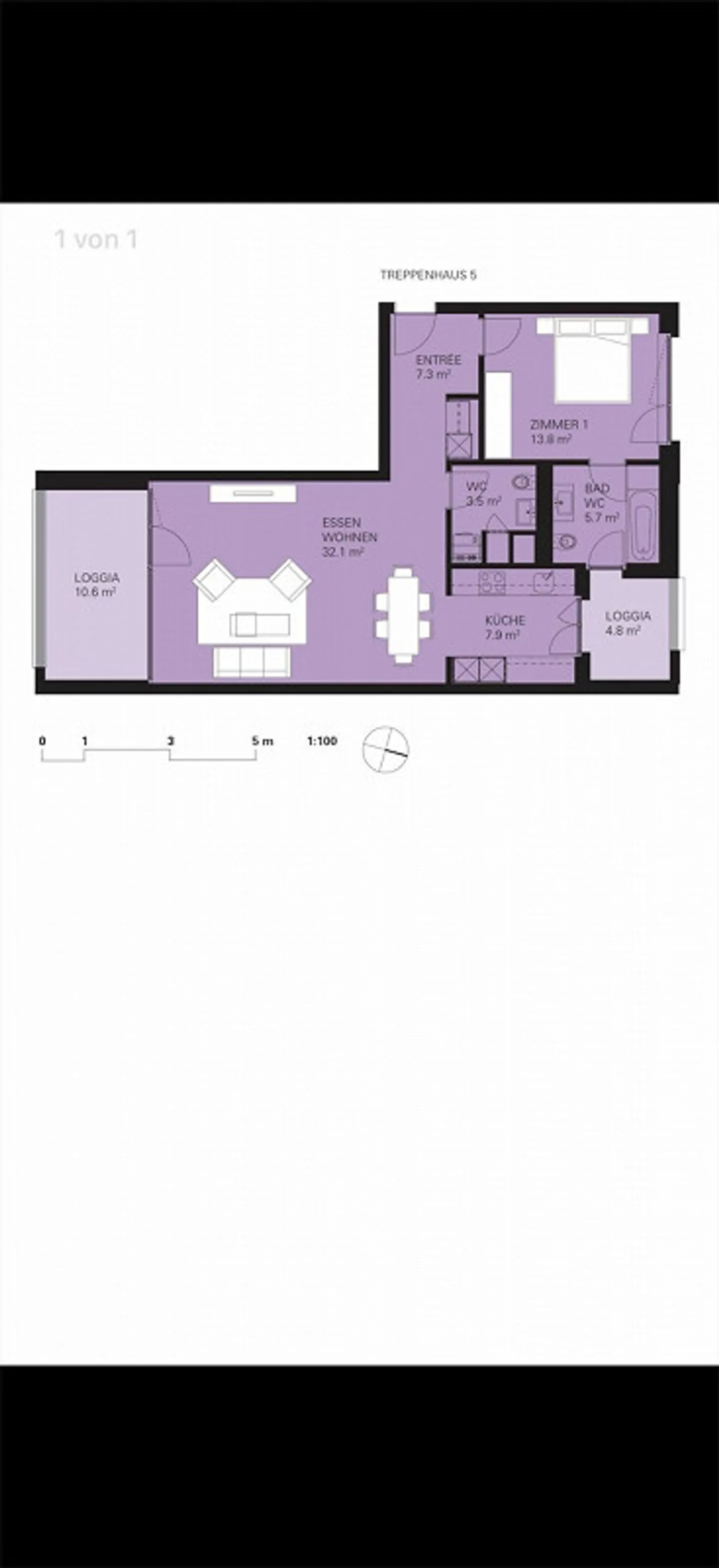 Nachmieter gesucht: Gemütliche 2.5-Zimmer Wohnug in Dietikon - Foto 1 von 1