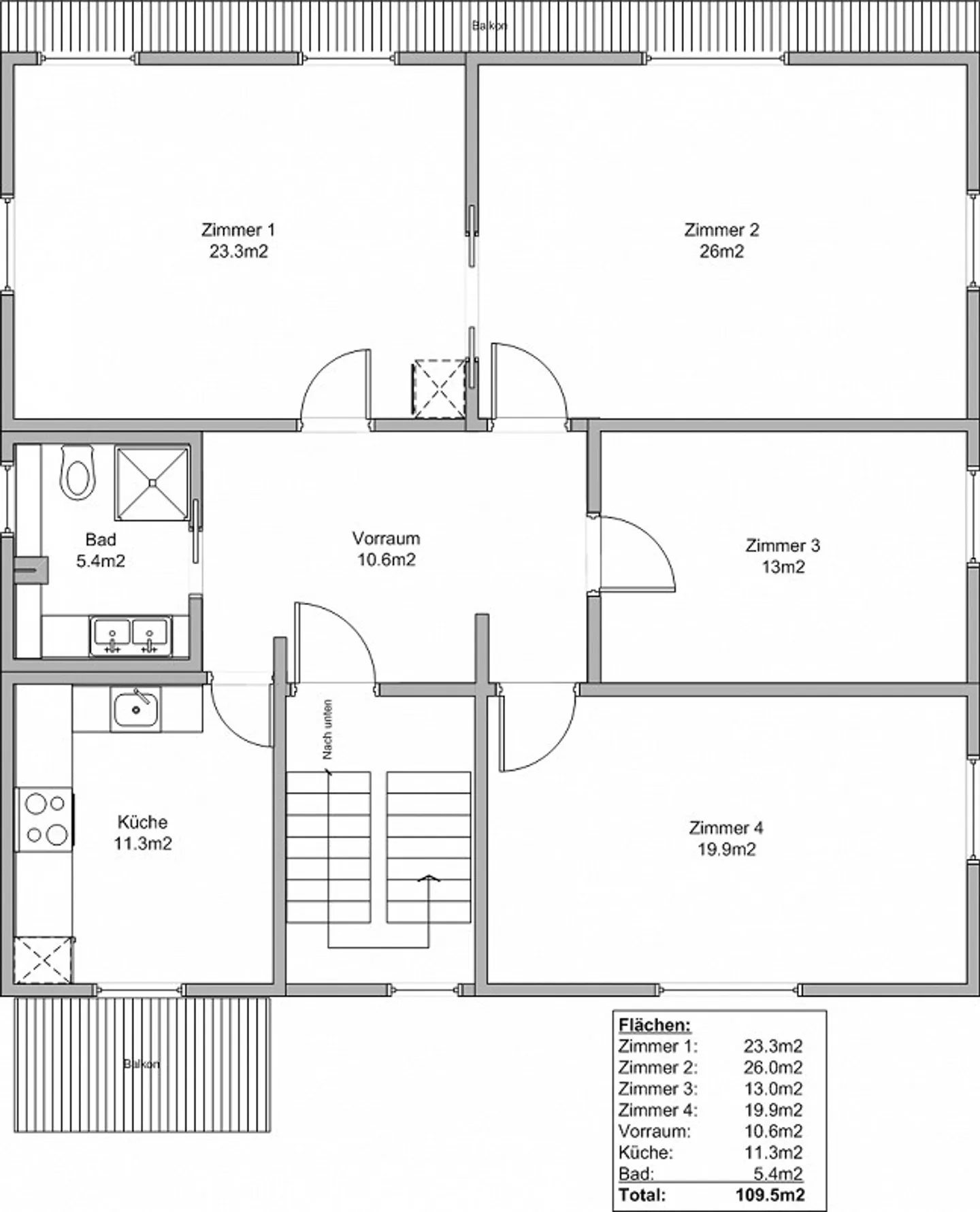 Central 4.5 room apartment with great wooden floor and high rooms - Photo 17 of 17