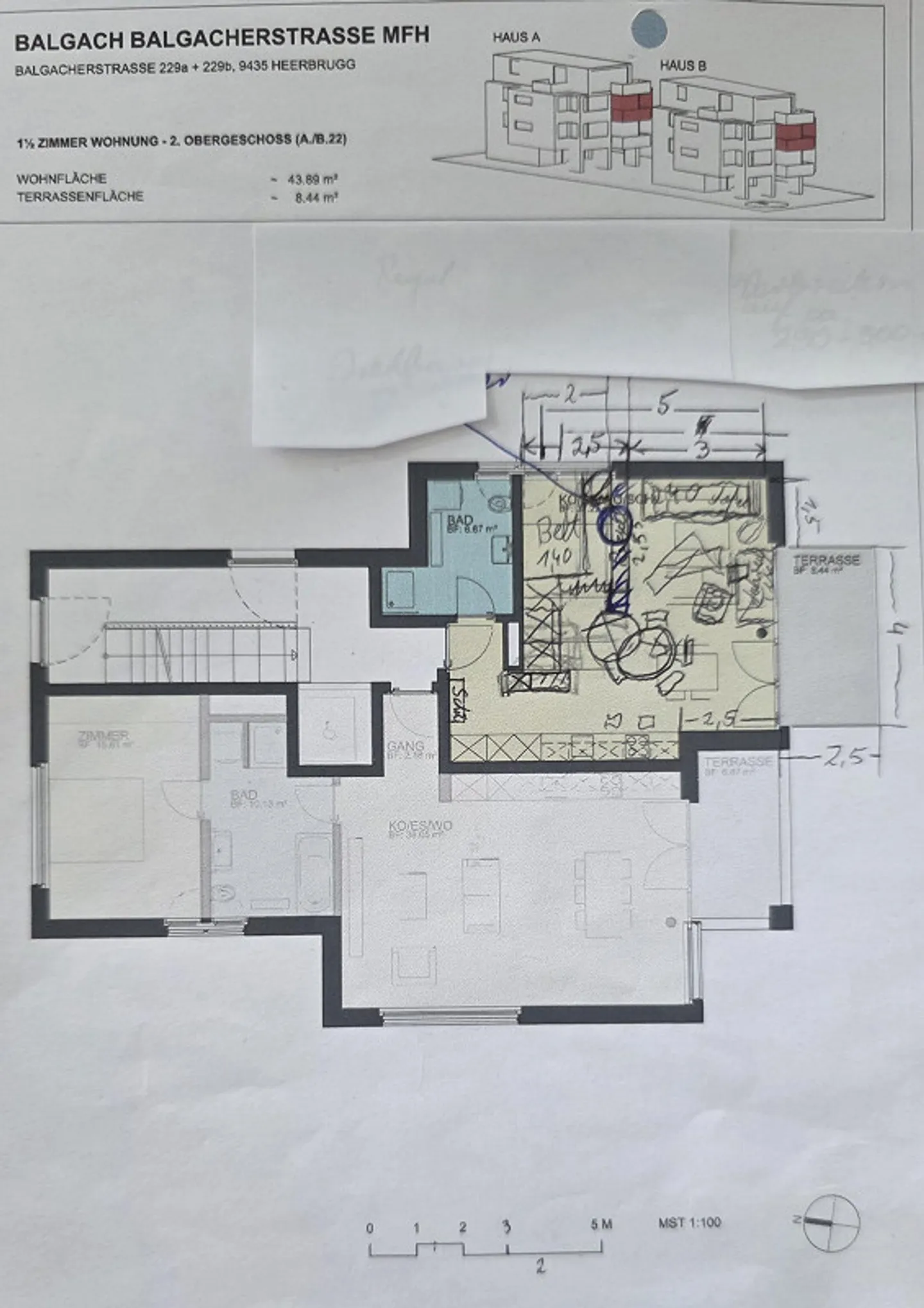 Subaffitto 1.5 stanze Balgach/Heerbrugg, ottima vista panoramica - Foto 8 di 8