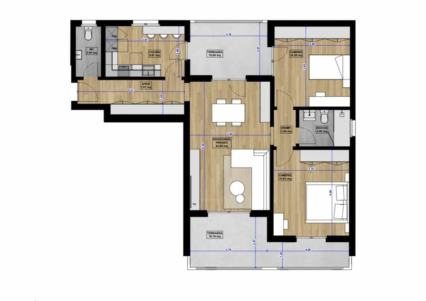 Ascona - Elegante 3.5 locali con terrazze in posizione esclusiva / Ascona - Stilvolle 3.5-Zimmer-Wohnung mit Terrassen in Toplage - Foto 10 di 10
