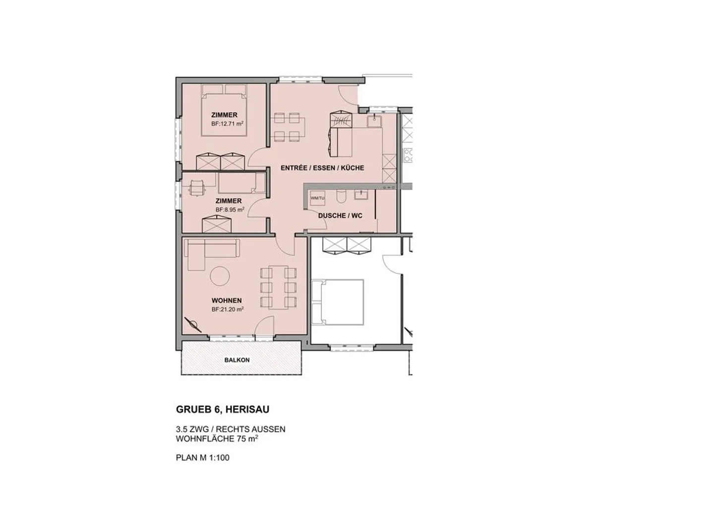 Charming apartment in the center of Herisau - Photo 8 of 8
