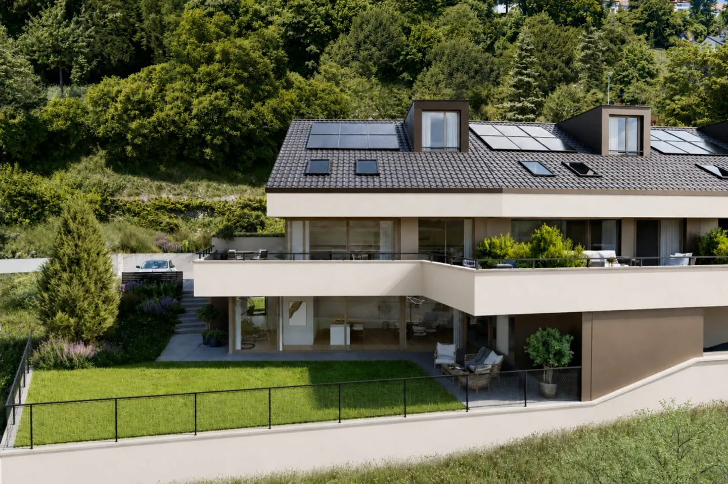 Chardonne - Magnifica nuova villa a schiera con 6,5 stanze e vista mozzafiato sul Lago di Ginevra - Foto 3 di 5