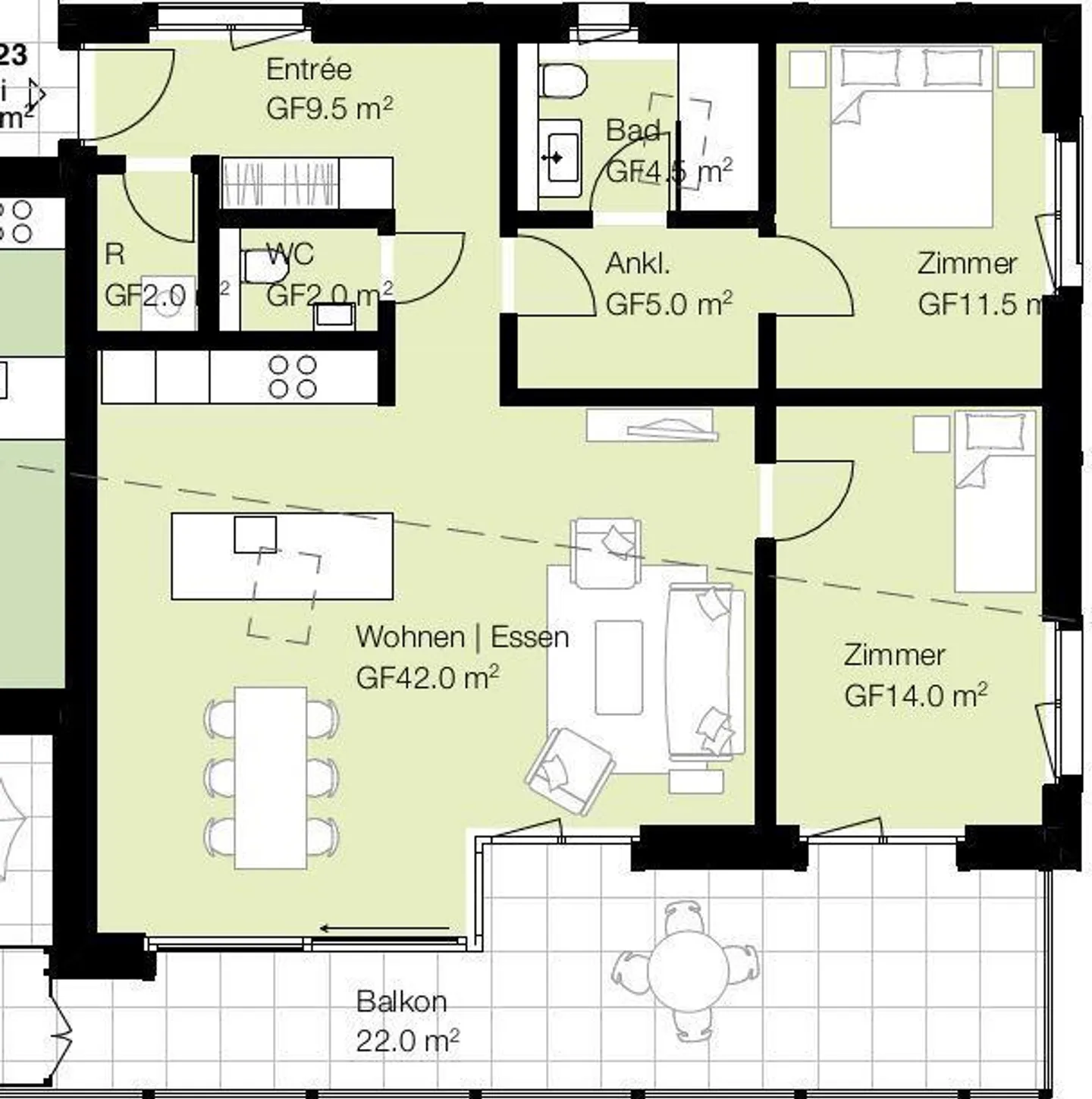 Appartamento 3.5 stanze ad Andelfingen - Foto 13 di 13