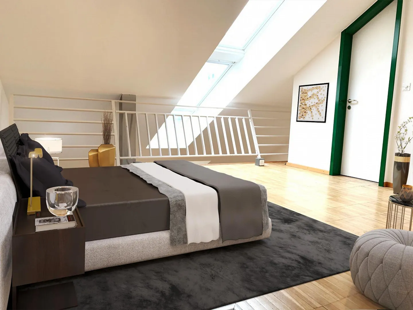 Wunderschöne Duplexwohnung mit Mansardendach im Herzen von Fribourg - Foto 3 von 4