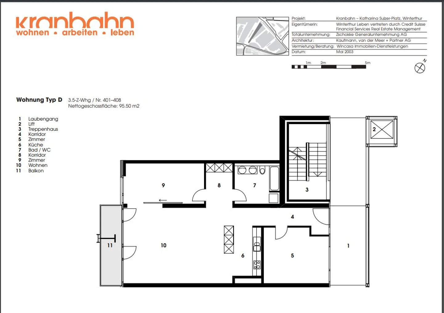 Modernes Apartment im Sulzer-Areal - Foto 6 von 6