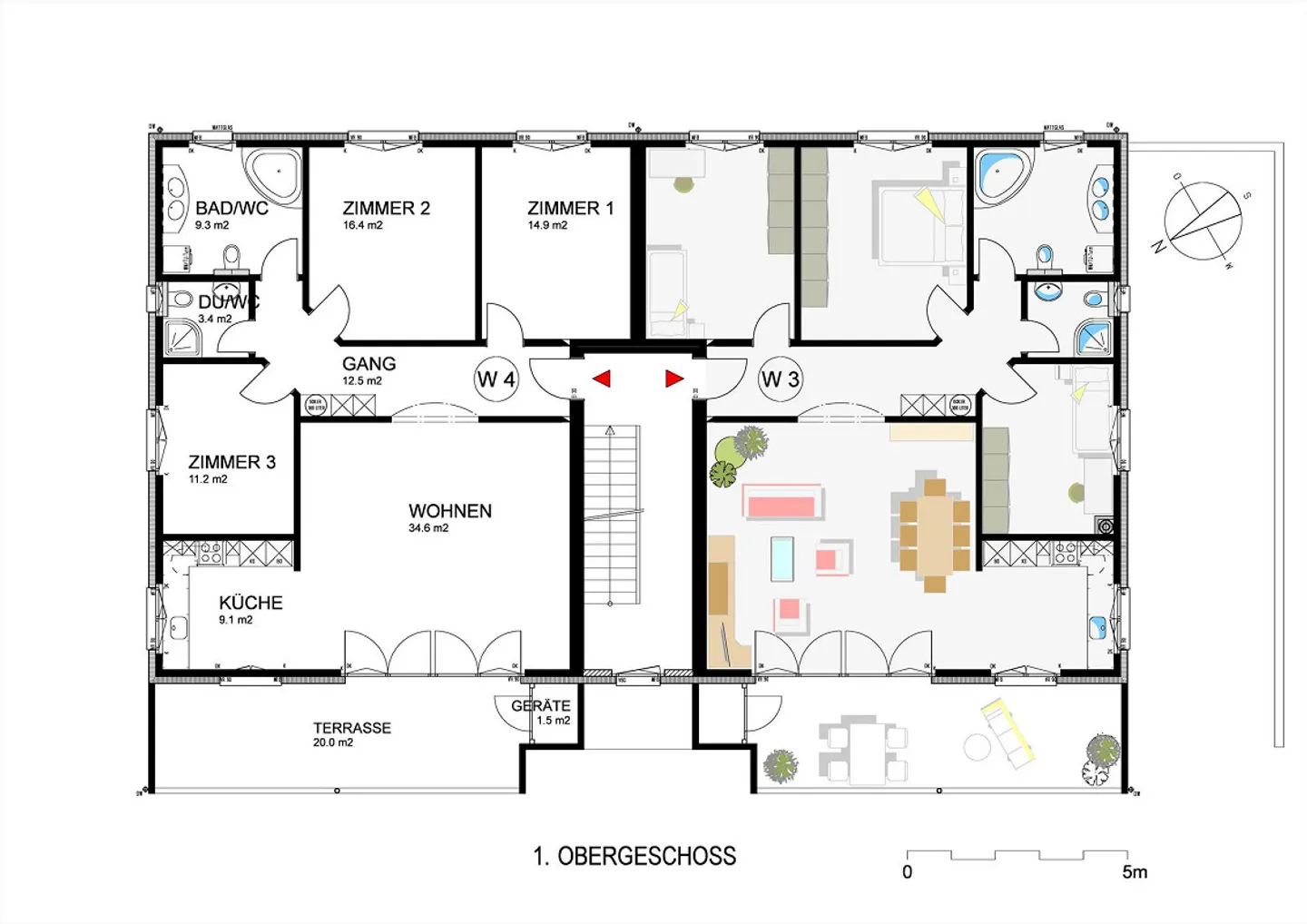 Geräumige Wohnung mit Terrasse - Foto 9 von 10