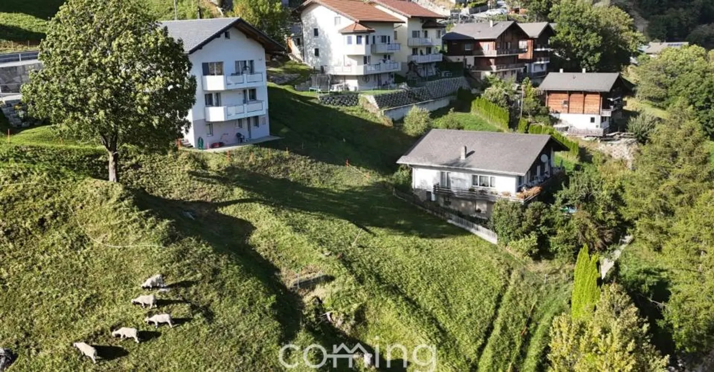 Building plot in Mund - South slope location, Rhone Valley view, primary residence possible - Photo 3 of 10