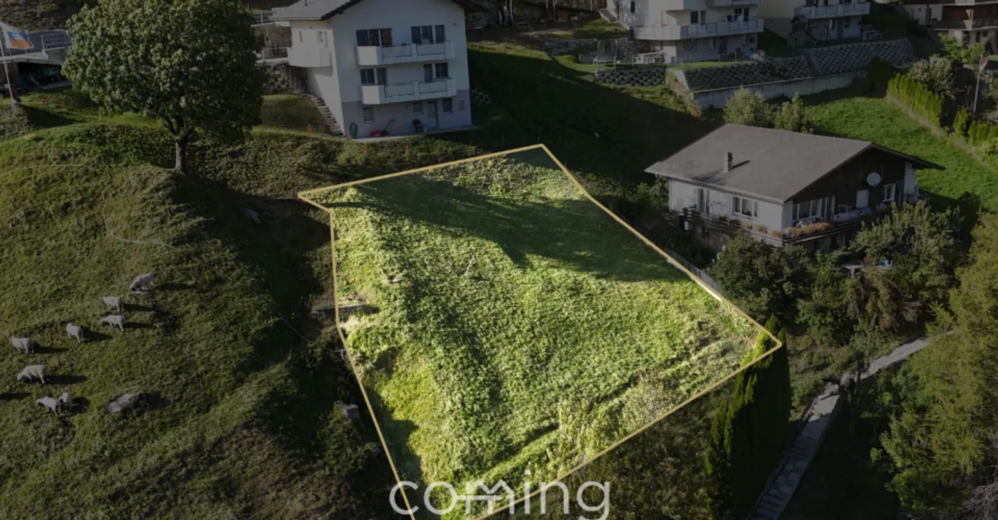 Building plot in Mund - South slope location, Rhone Valley view, primary residence possible - Photo 1 of 10