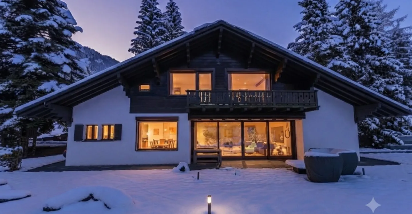 Spacious chalet with heated pool and stunning view of the Alps - Photo 5 of 12
