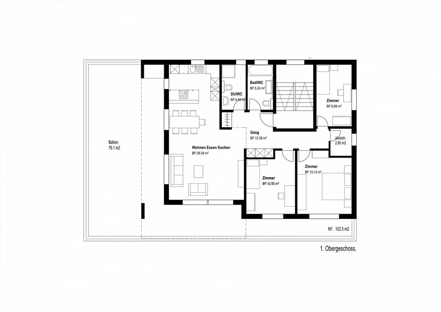 Appartement 4.5 pièces - Photo 2 sur 4