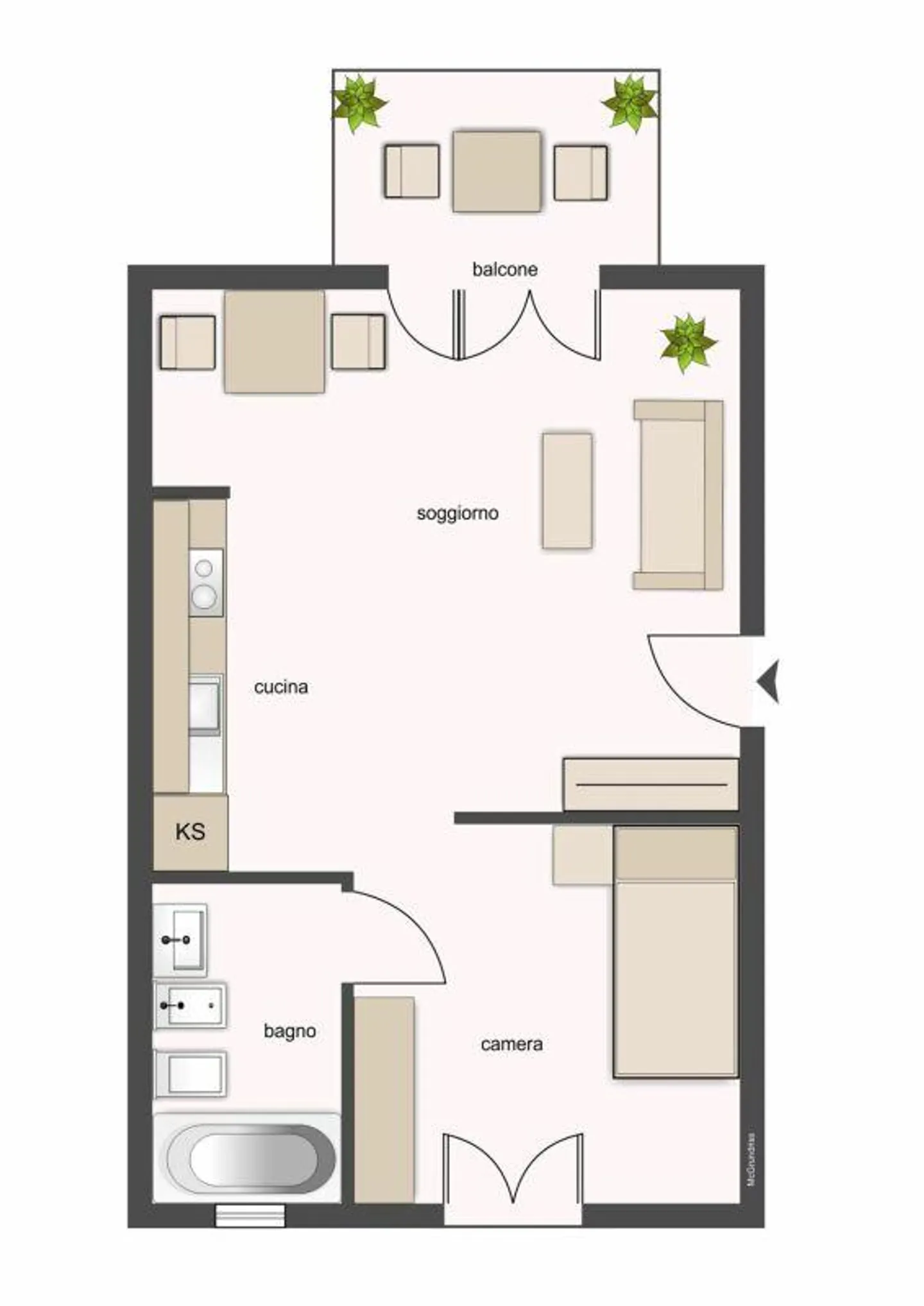 3000, Biasca, Via Case Tinetti 6, appartement 208 - Photo 1 sur 5