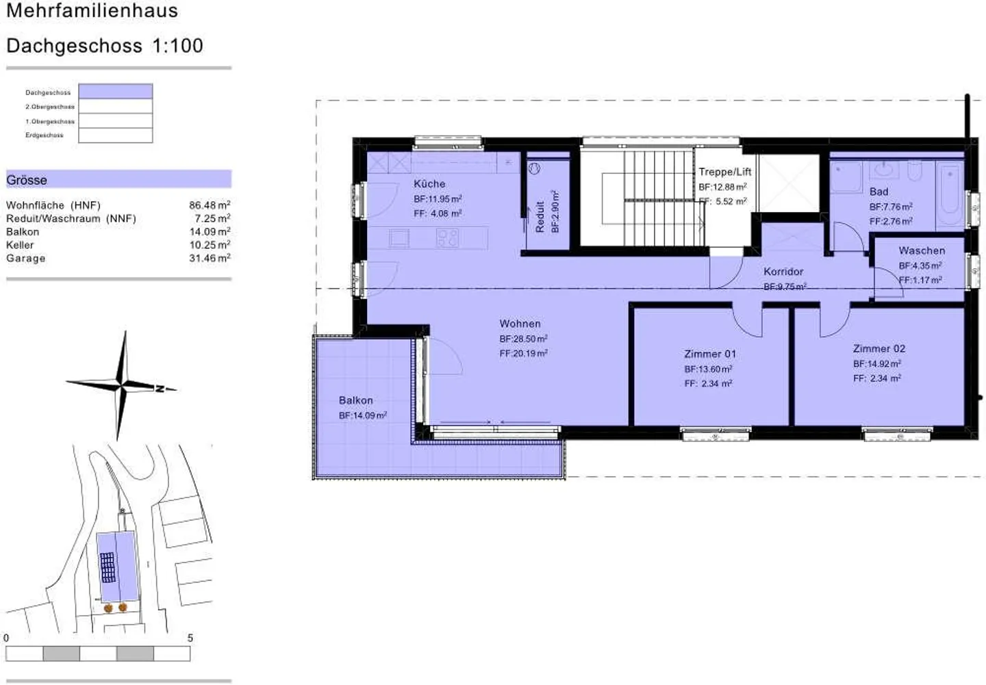 Moderno appartamento attico di 3,5 stanze per residenza principale - Foto 6 di 12