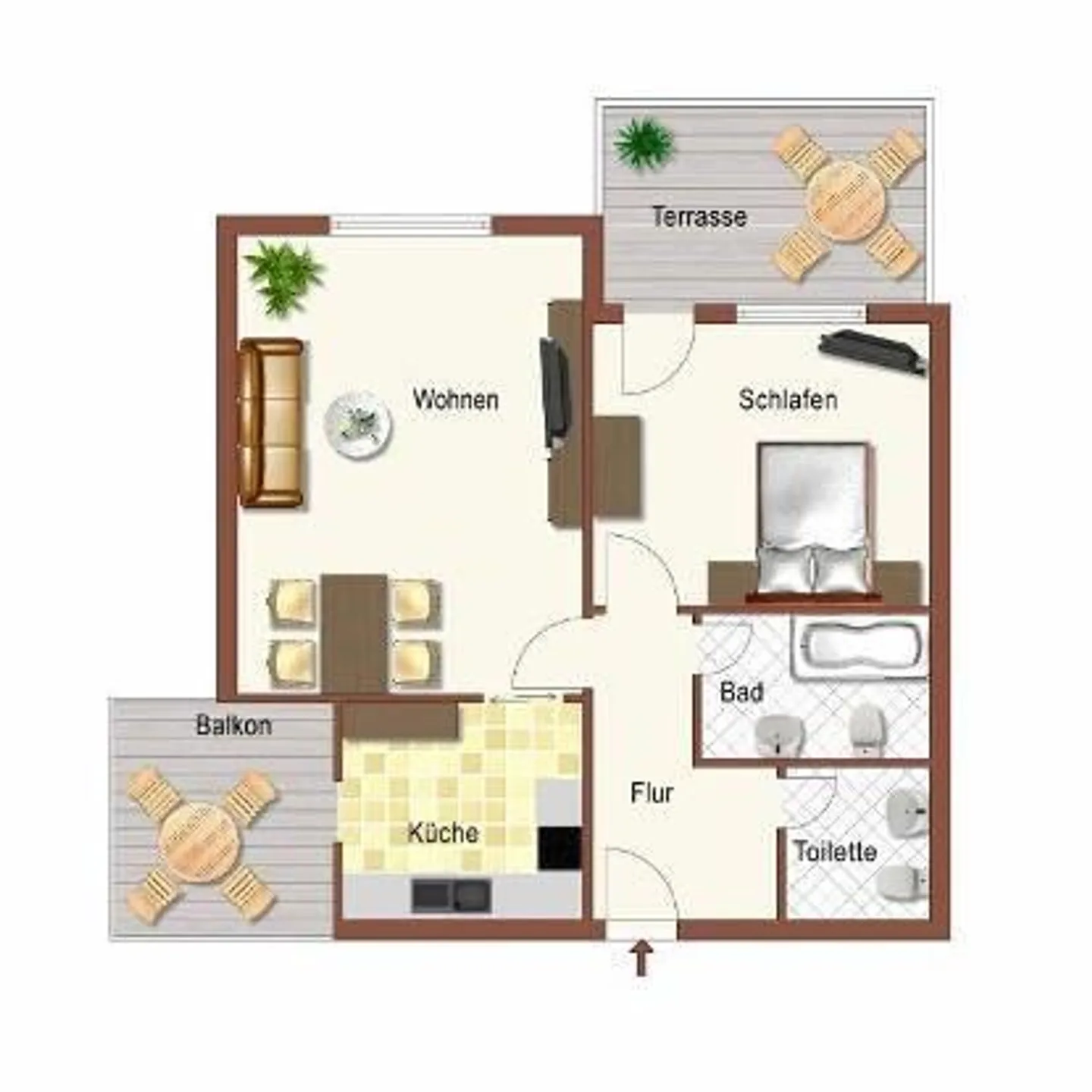 Furnished 2.5-room apartment Central location, quiet, sunny with lake view - Photo 17 of 17
