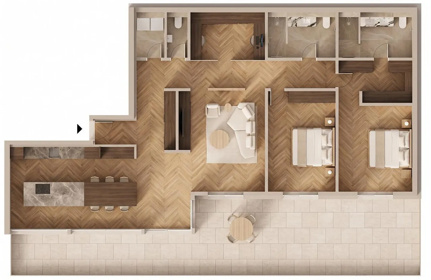 Exclusive New Construction Project Rääbe in Laufen - Apartment 2 - Photo 5 of 10