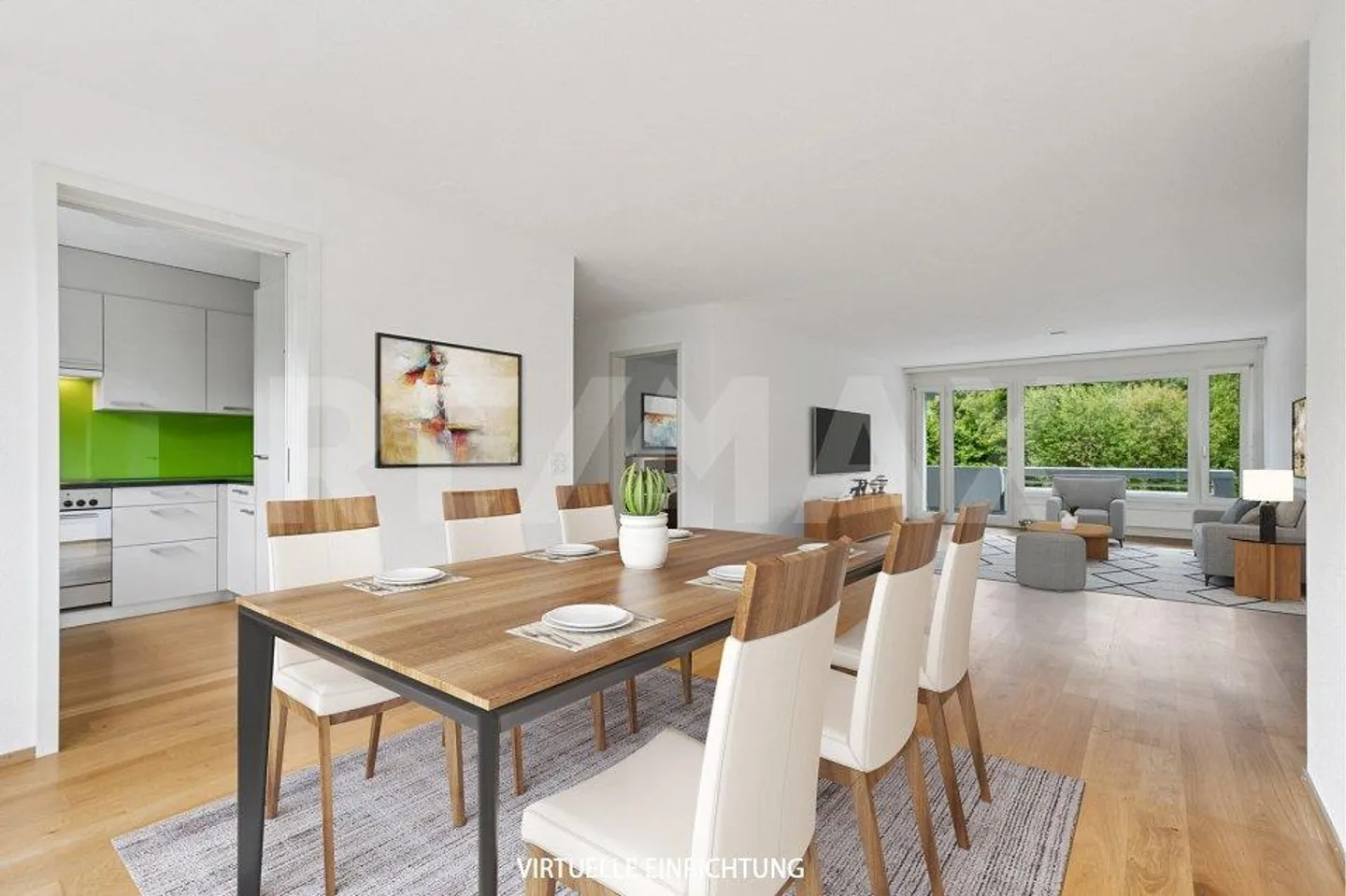 Grosszügige 3-Zimmerwohnung mit Balkon und Blick ins Grüne - Foto 4 von 13