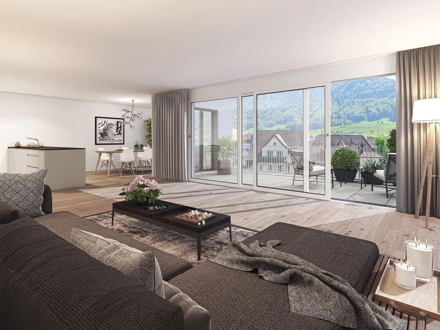 Nuovo progetto di costruzione «Centro» / Vivere centralmente. Vivere tranquillamente. - Foto 1 di 3