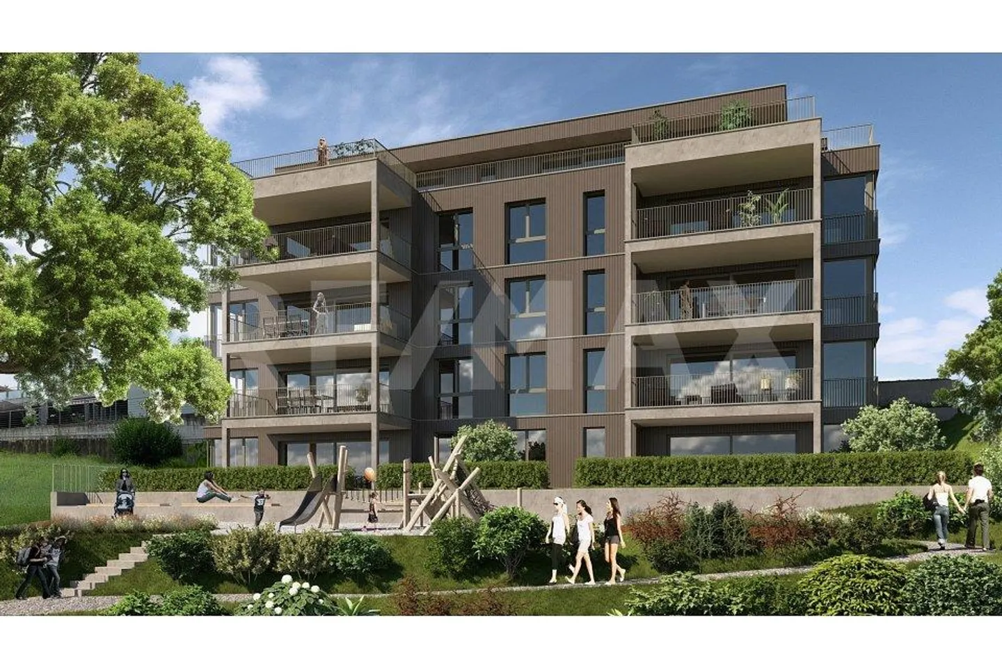 Appartement penthouse moderne de 4½ pièces avec une grande terrasse de 60 m² et un balcon - Photo 1 sur 9
