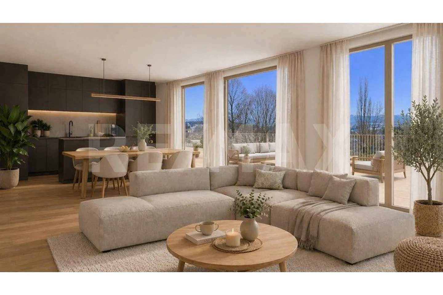 Appartement penthouse moderne de 4½ pièces avec une grande terrasse de 60 m² et un balcon - Photo 3 sur 9