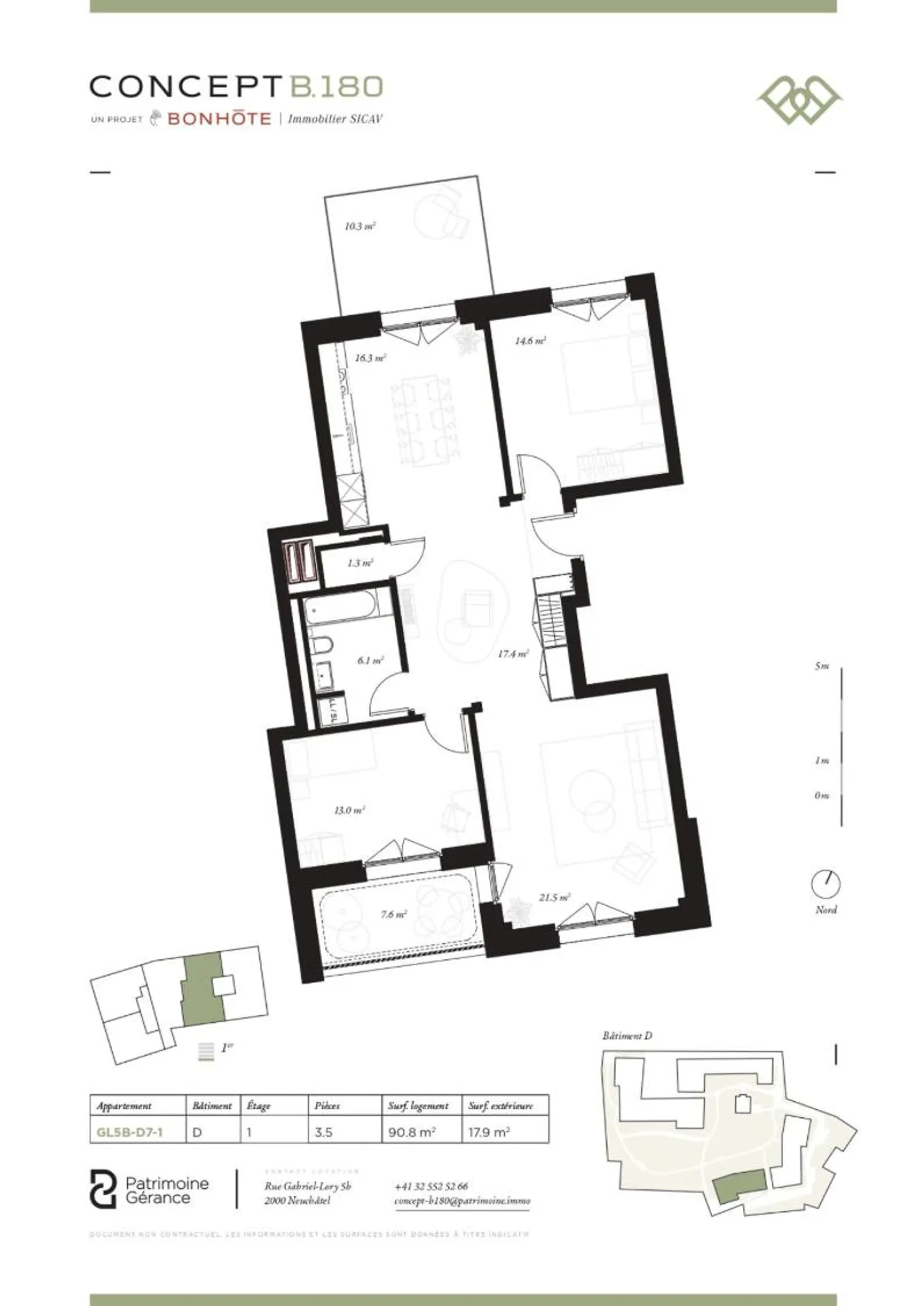Discover the Concept B.180 project - New 3.5-room apartment with loggia and terrace - Photo 7 of 7