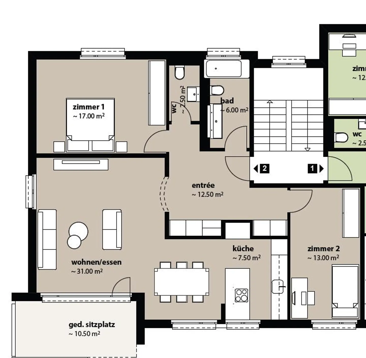 Appartamento 3½ camere - Foto 10 di 11