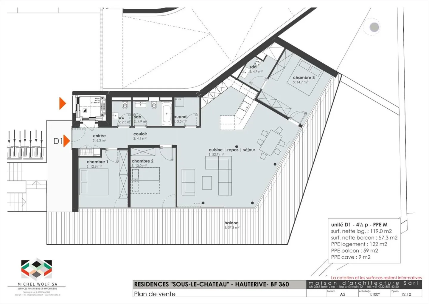 Attique 4.5 pièces - Photo 5 sur 5