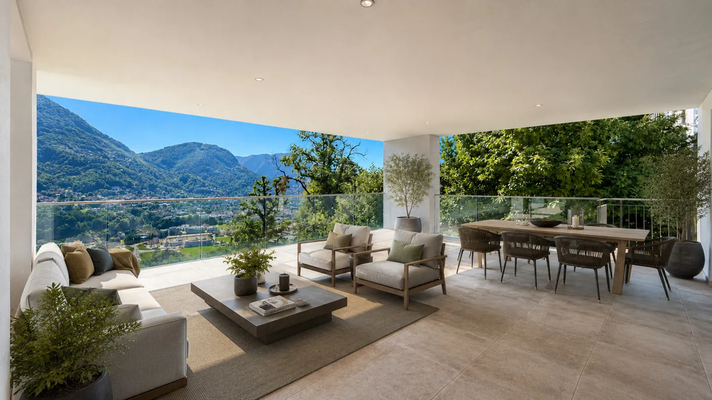 Elegante Wohnung mit Panoramaterrasse in exklusiver Residenz - Foto 1 von 13