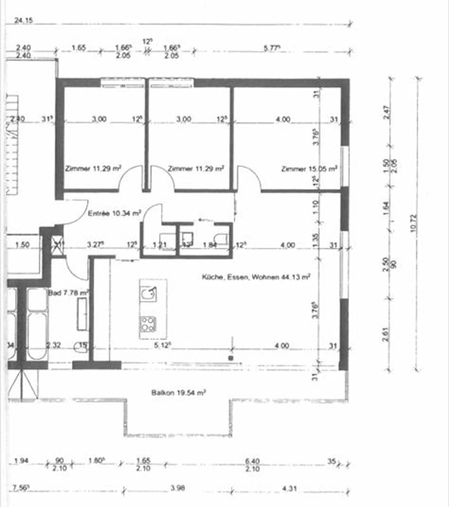Appartement lumineux et spacieux avec beaucoup de lumière du jour à Dotzigen - Photo 7 sur 7