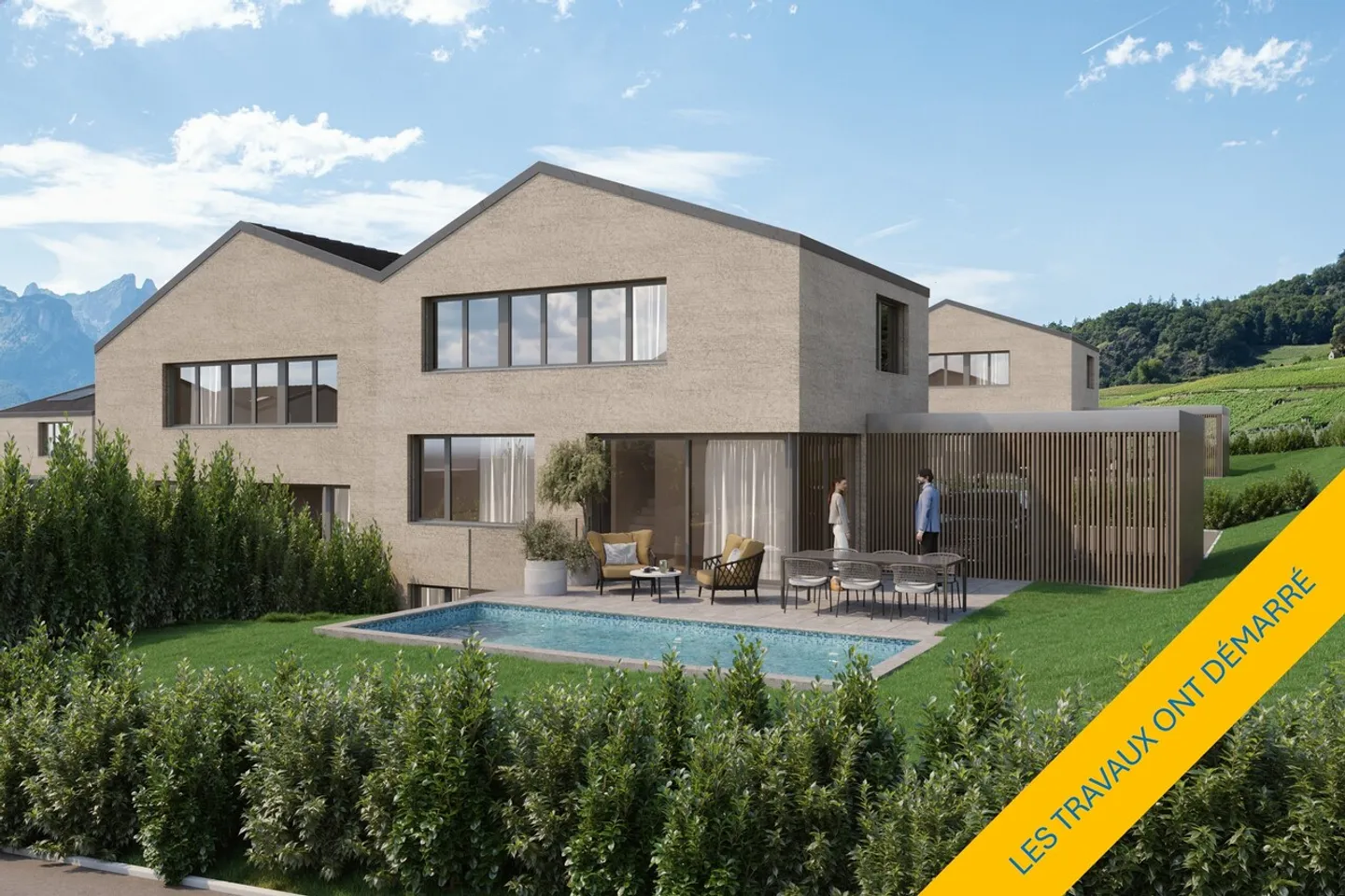 VILLAS D'ARCHITECTE - VUE PANORAMIQUE - LES TRAVAUX ONT DÉMARRÉ - Photo 2 sur 15