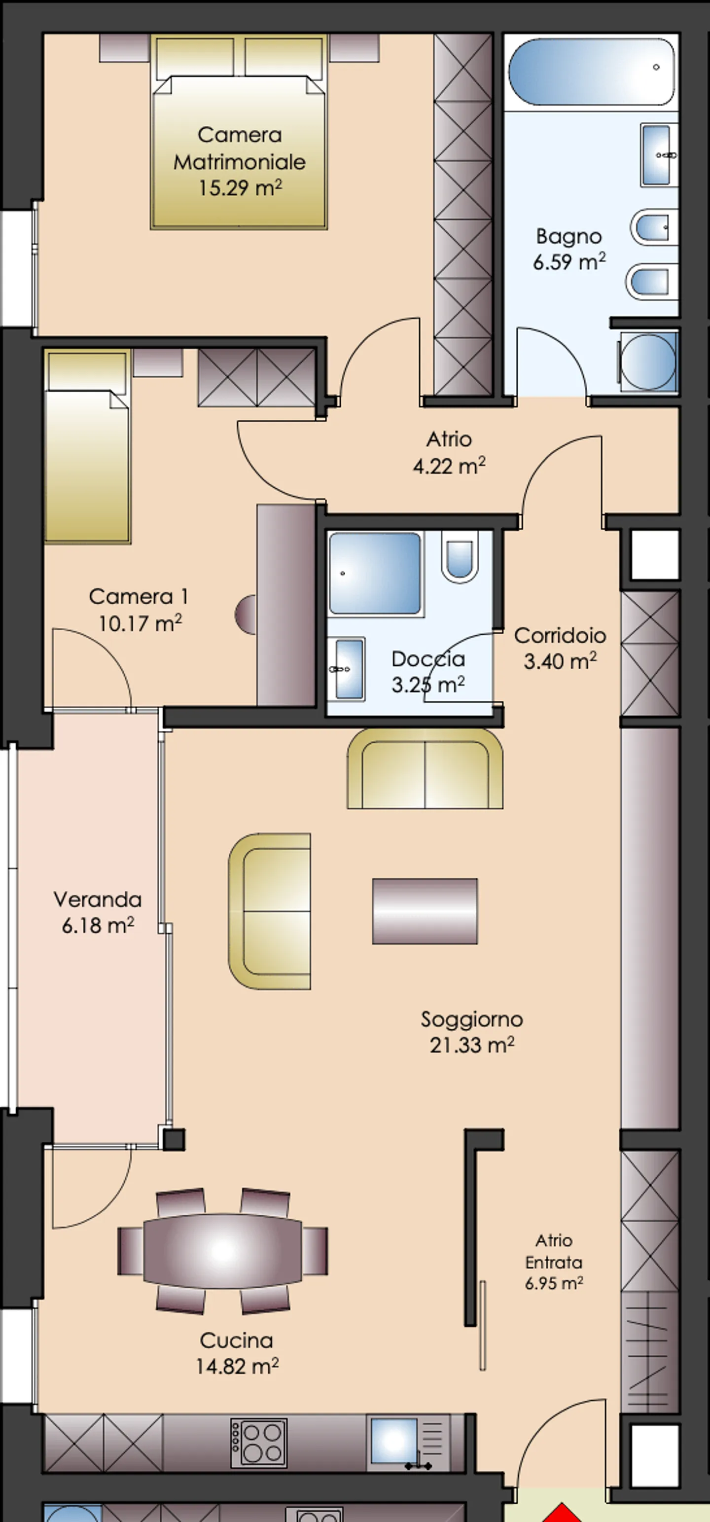Wohnung 3,5 Zimmer in gutem Zustand - Photo 11 of 11