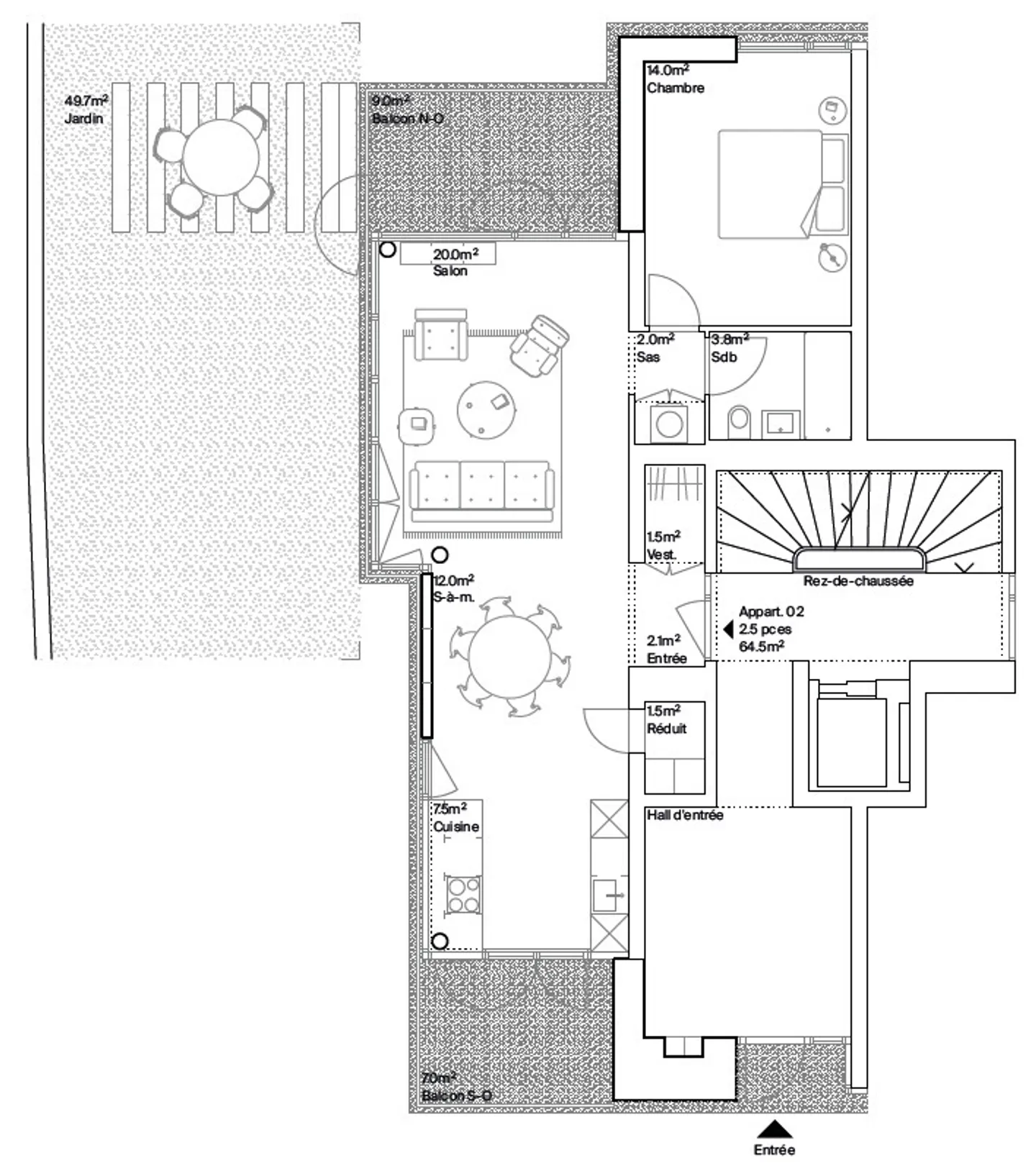 Appartement 2.5 pièces - Photo 8 sur 9