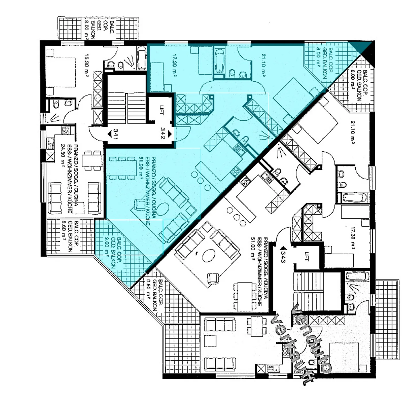 Penthouse 3.5 pièces avec jardin sur le toit à Pregassona - Photo 9 sur 10