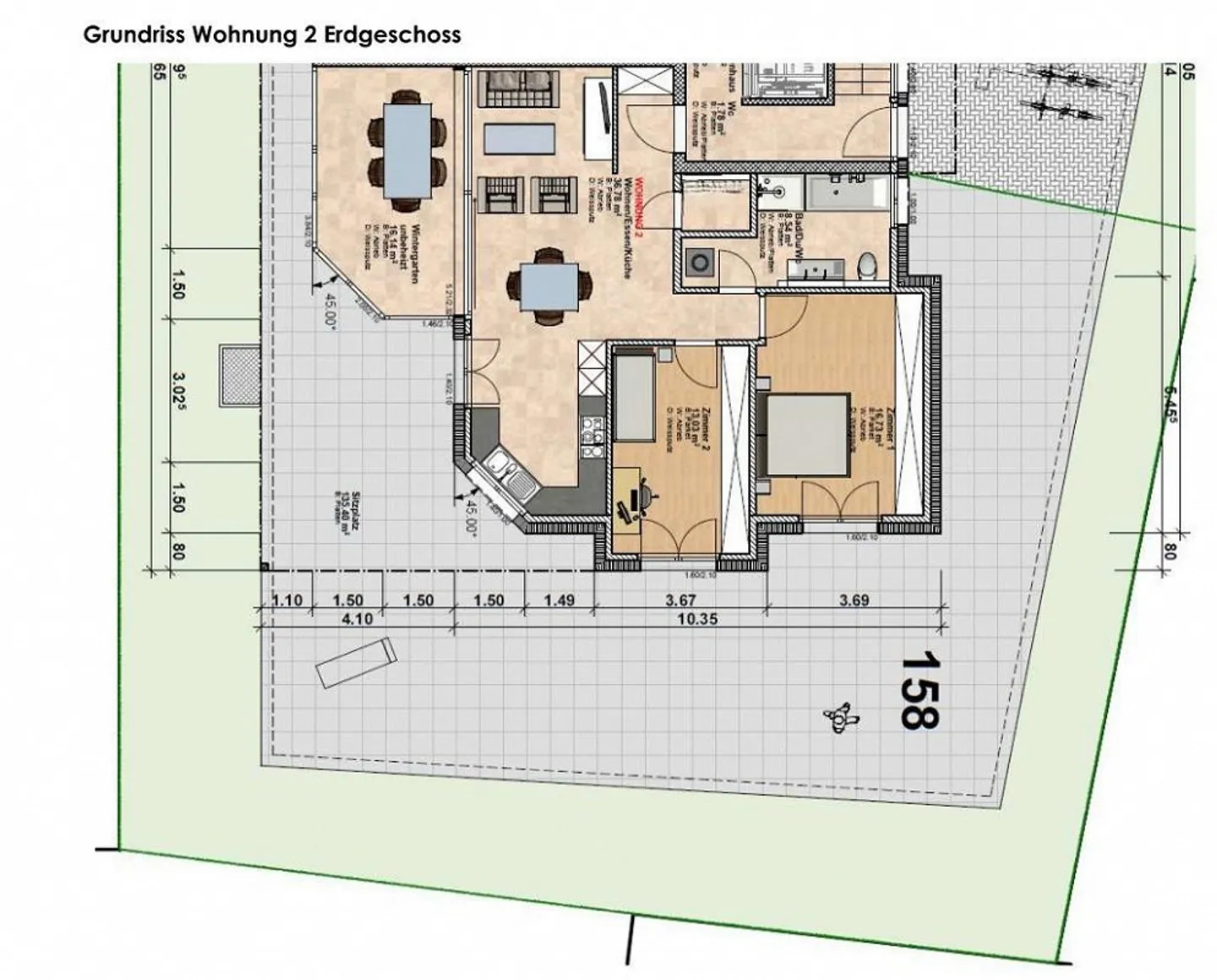 Exklusive Gartenwohnung mit Terrasse - Foto 13 von 13
