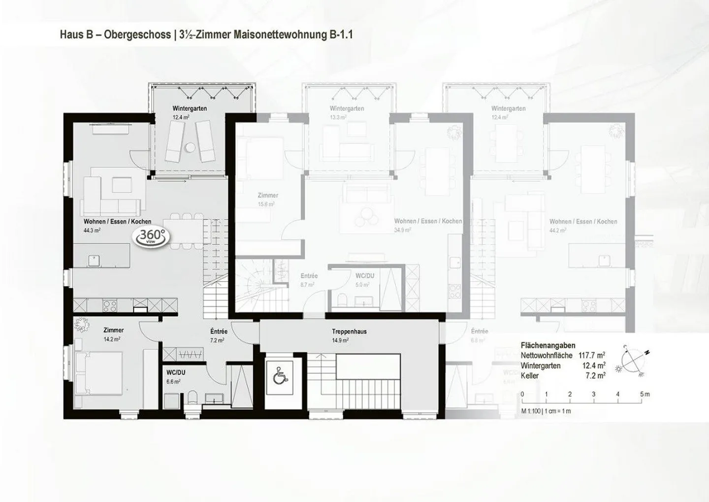Charmante Maisonette mit Wintergarten - Foto 7 von 22
