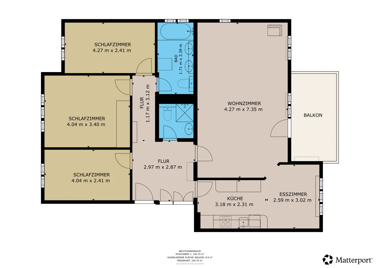 Stilvolle 4.5 Zimmer-Wohnung - sofort einzugsbereit - Foto 14 von 18