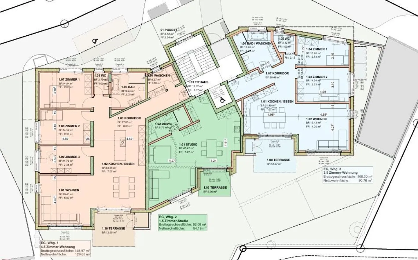 Appartamento 3.5 stanze di nuova costruzione al piano terra in affitto - Foto 4 di 8