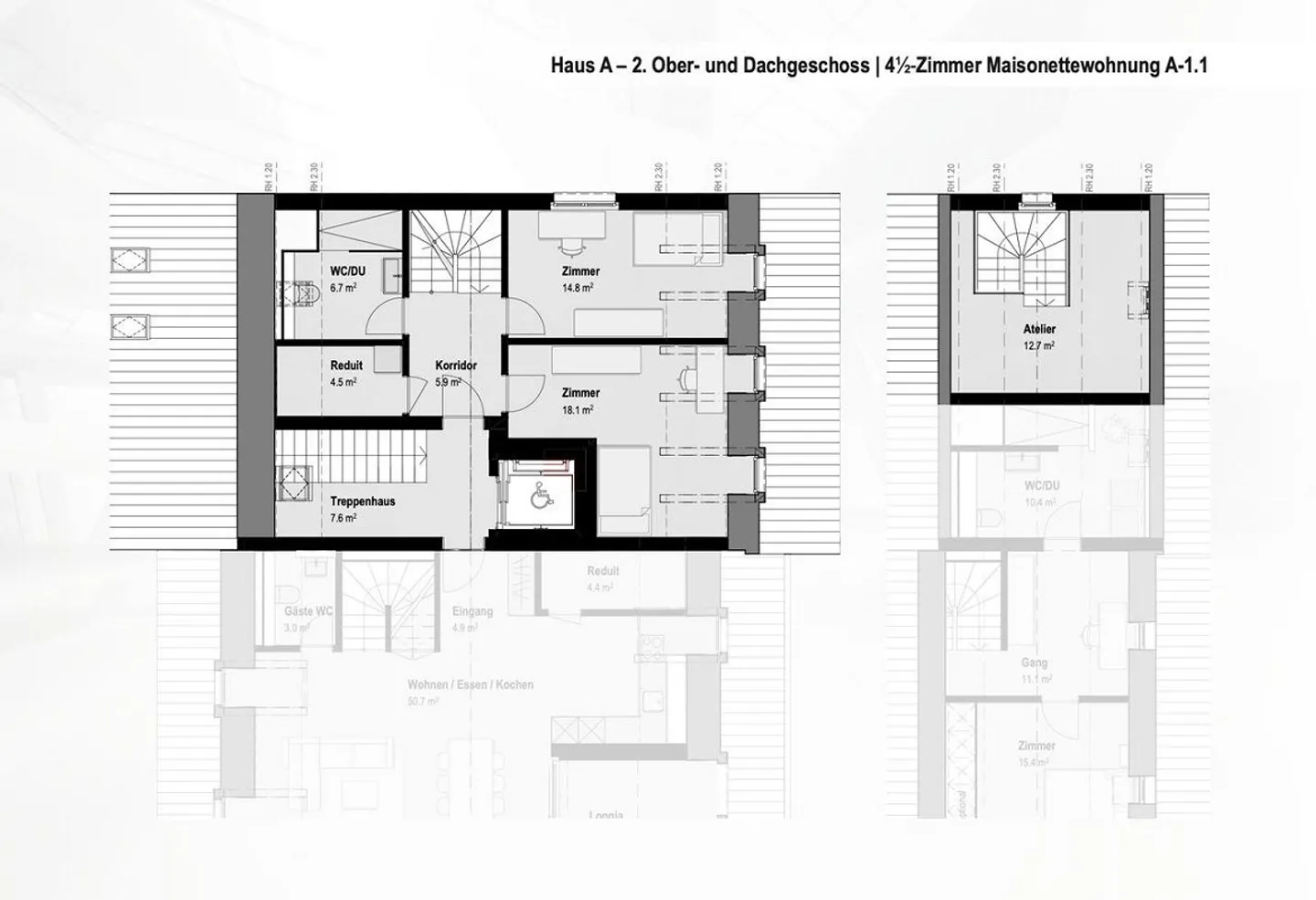 Stilvolle Maisonette-Wohnung - Foto 9 von 28