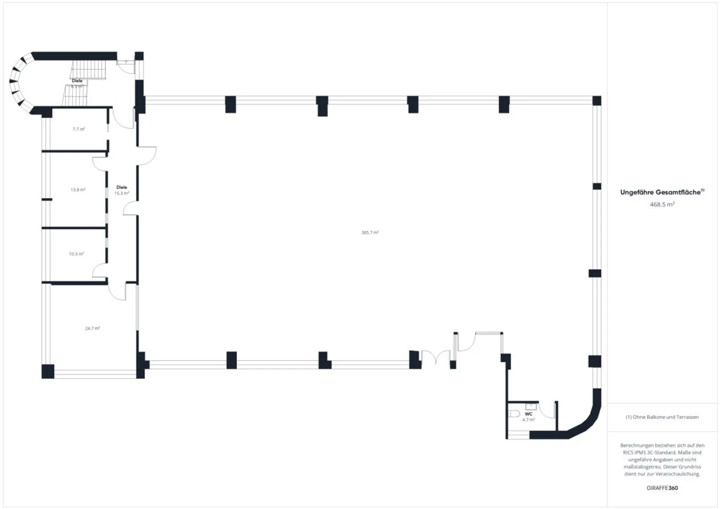 Vielseitige Gewerbefläche im EG - zentral in Lichtensteig - Foto 7 di 7