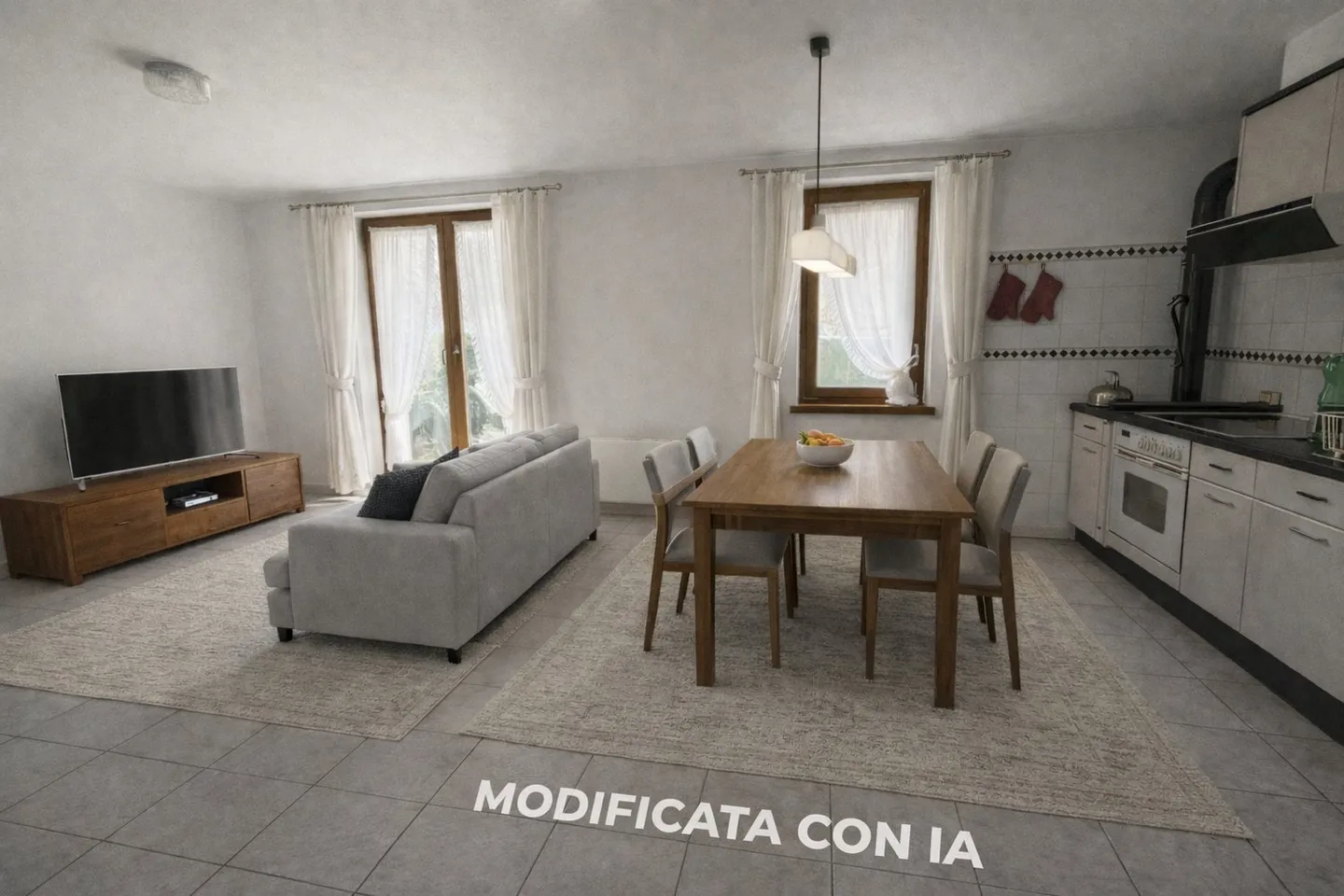 3,5 pièces dans une maison jumelée à Cauco, grand jardin - Photo 3 sur 20